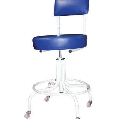 Tabouret avec dossier reglable a vis
